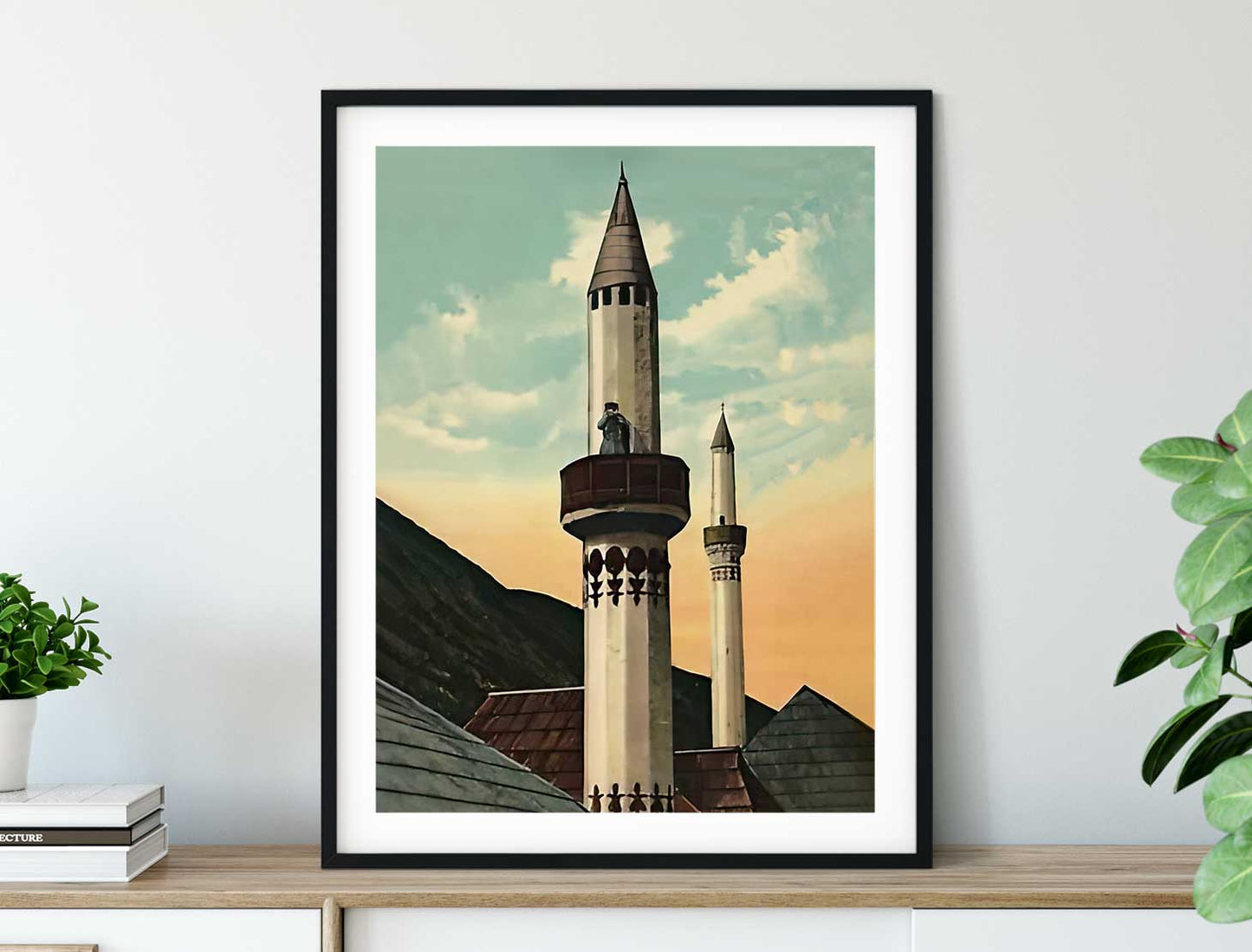 Ezan, Mujezin na Minaretu