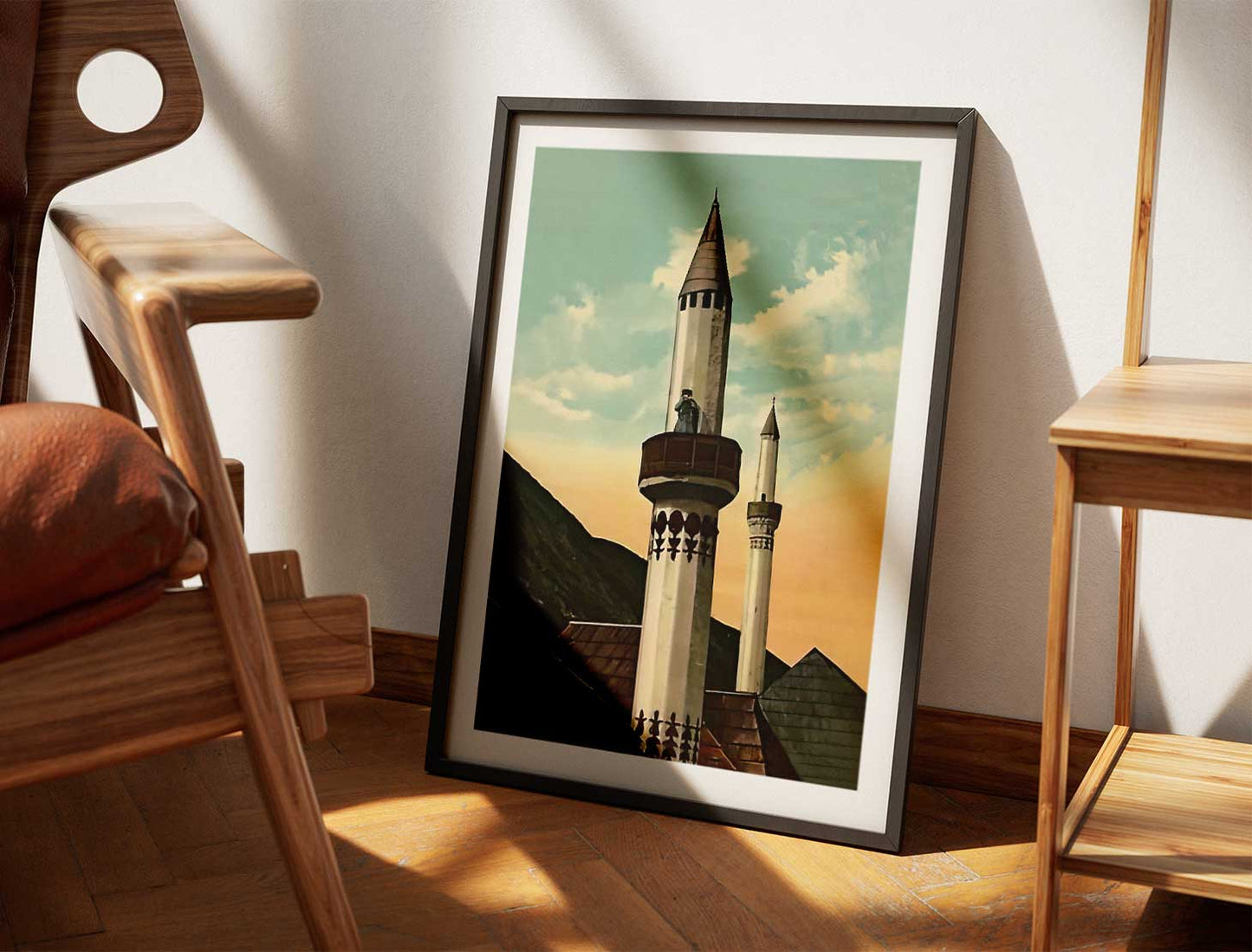 Ezan, Mujezin na Minaretu