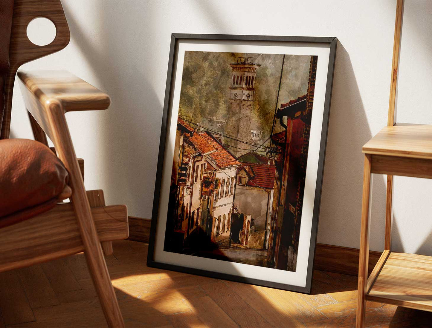 Travnik, pogled na sahat kulu