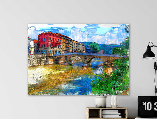 Latinska Ćuprija, Sarajevo 47x67cm