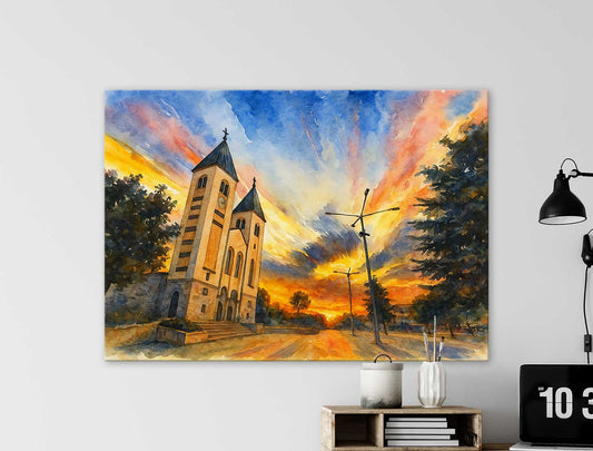 Međugorje, zalazak sunca