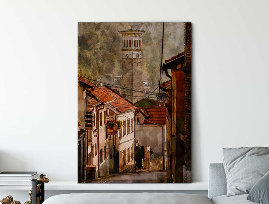 Travnik, pogled na sahat kulu